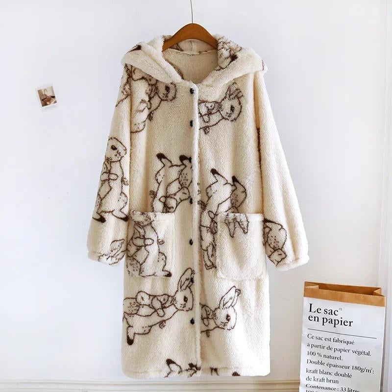 Robe de chambre polaire femme originale - M