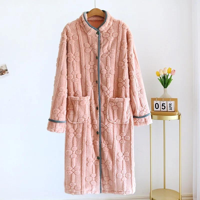 Robe de chambre polaire longue femme - XL