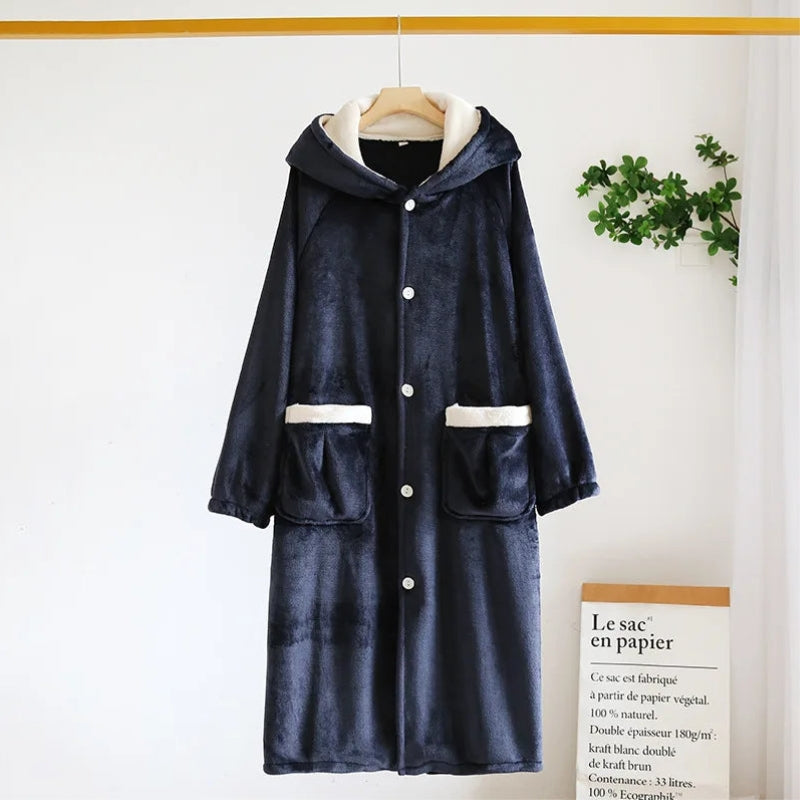 Robe de chambre polaire pour homme