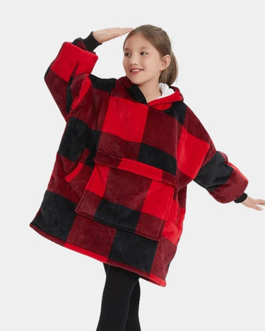 Sweat Plaid Enfant Sweat Plaid À Capuche Enfant Carreaux / (Longueur 109cm)