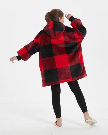 Sweat Plaid Enfant Sweat Plaid À Capuche Enfant Carreaux / (Longueur 109cm)