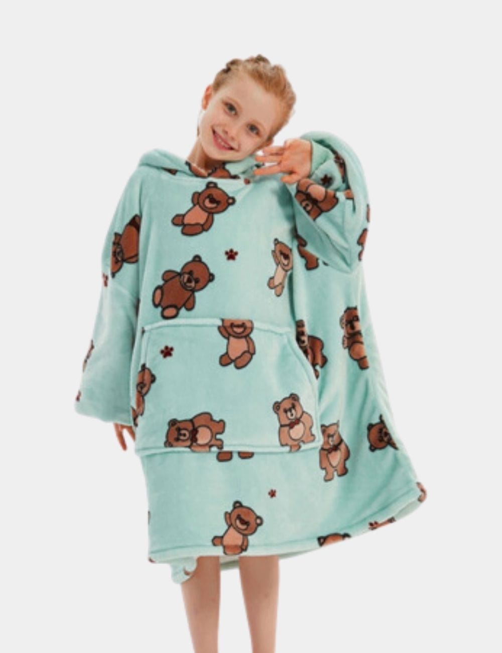 Sweat Plaid Enfant Sweat plaid fille 12 Ans Bear / (Longueur 109cm)