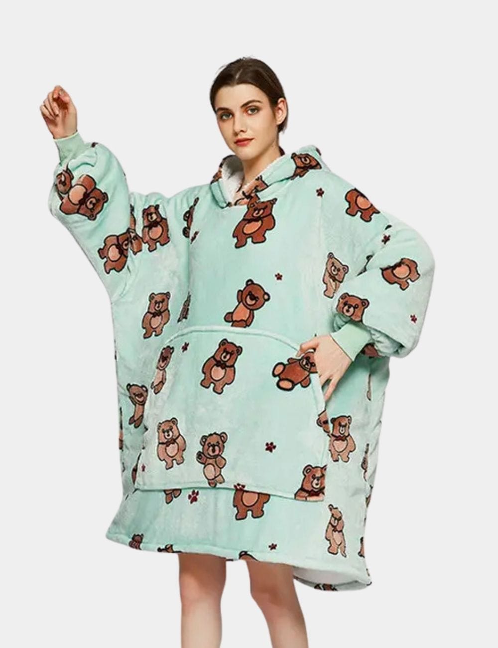 Sweat Plaid Femme Sweat Pyjama Plaid Bear / Adulte (122cm)