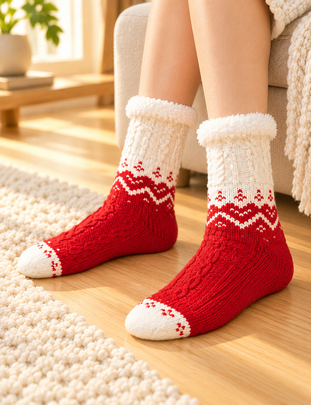 chaussettes rouge : 03 profil porte