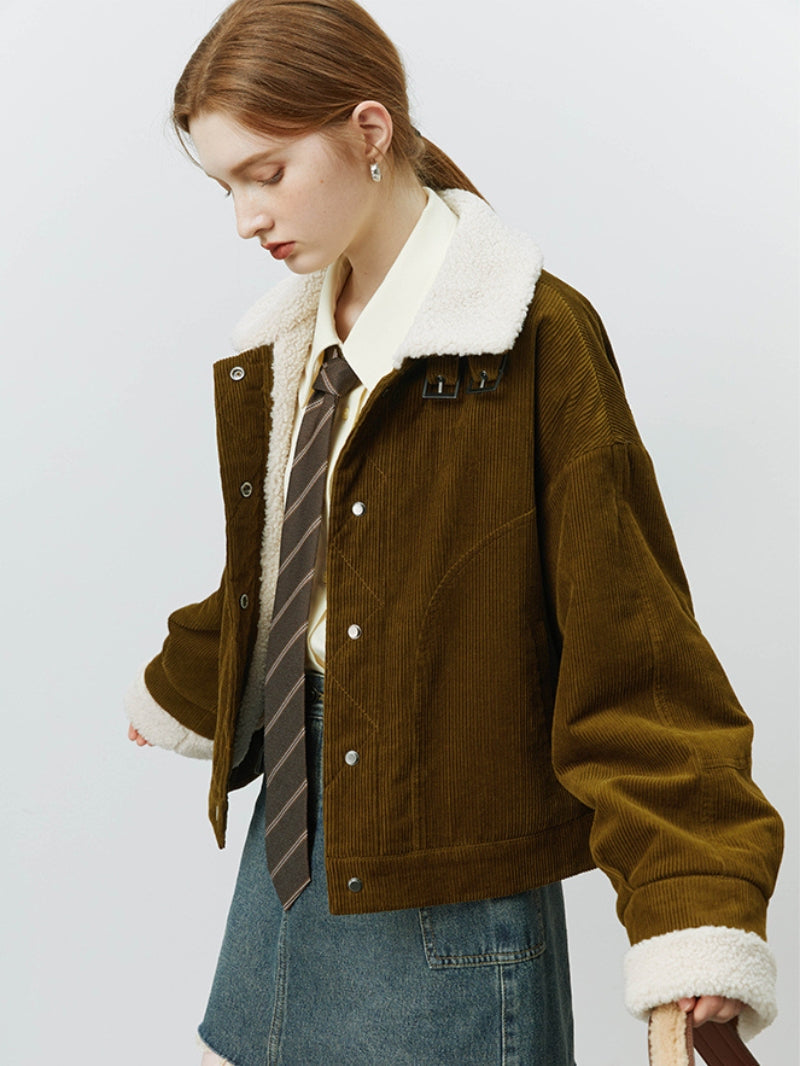 Veste col mouton femme