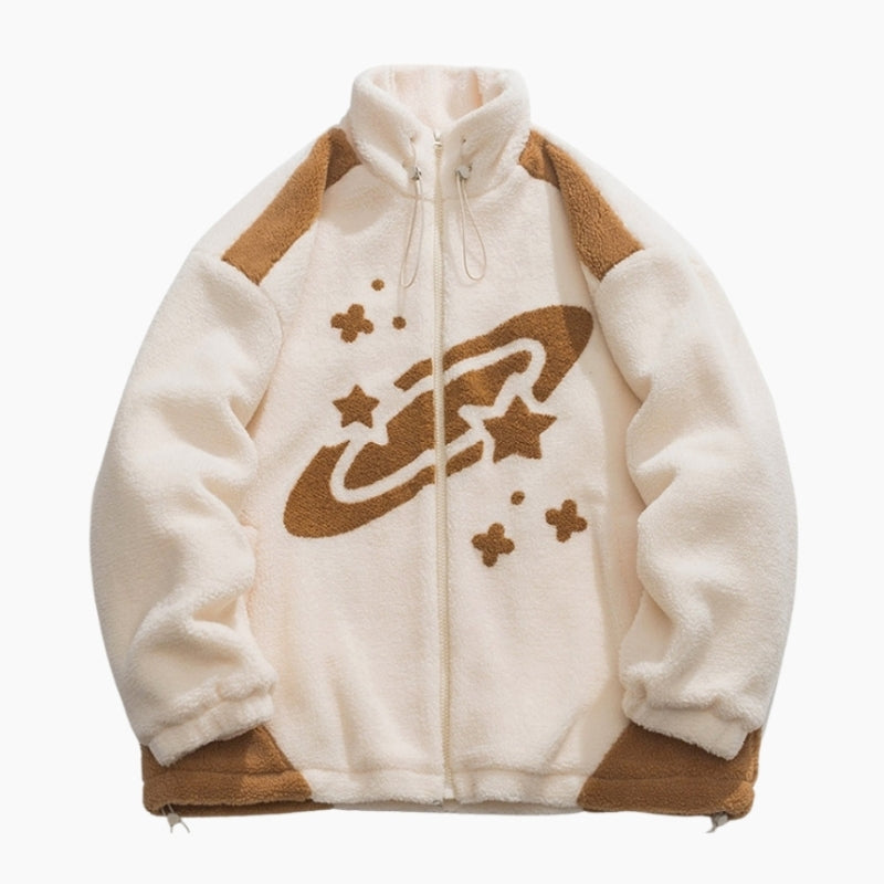 Veste moumoute beige homme