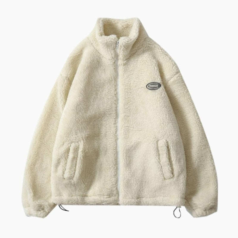 Veste polaire blanche homme