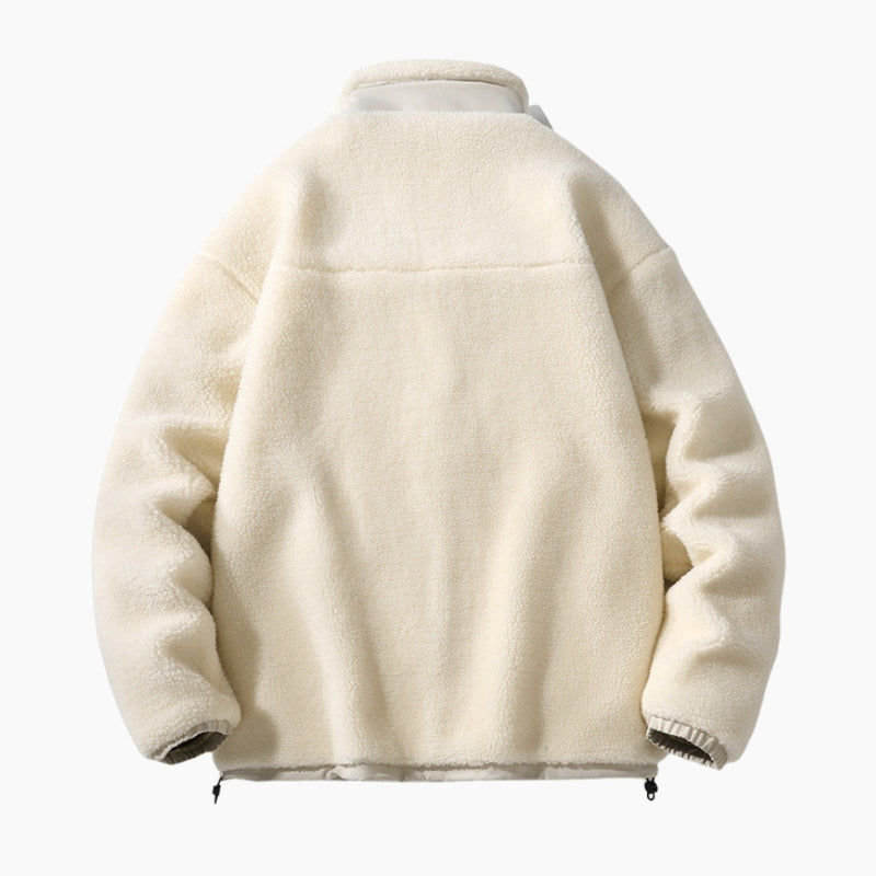 Veste sherpa homme beige